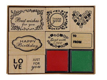 Wooden stamp set