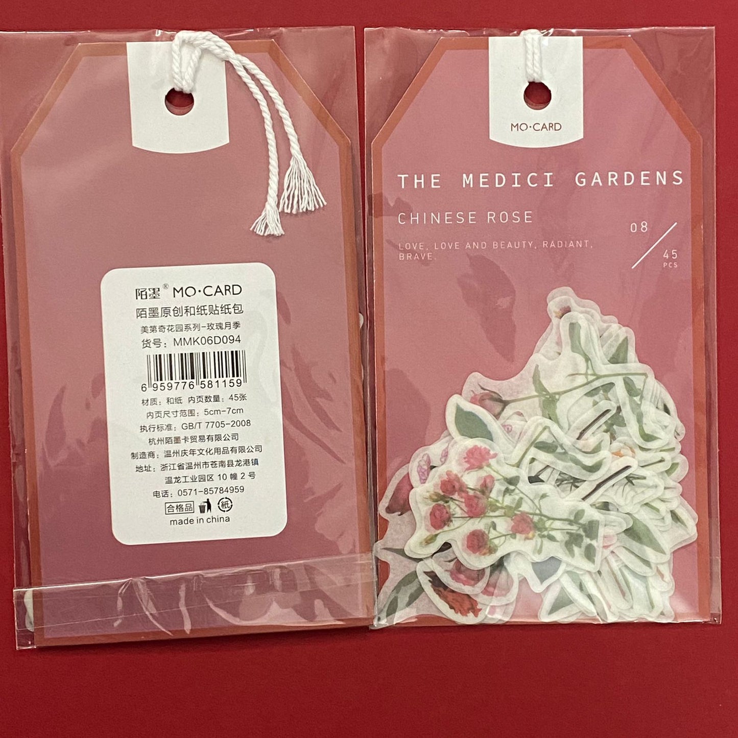 The Medici Garden Sticker set – Chinese Rose- MMK06D094/ CPJ430