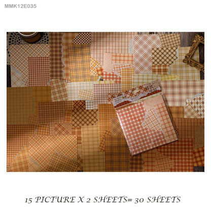 Vintage Sheets set -30 Sheets- Plaid Fairy Tale -MMK12E035