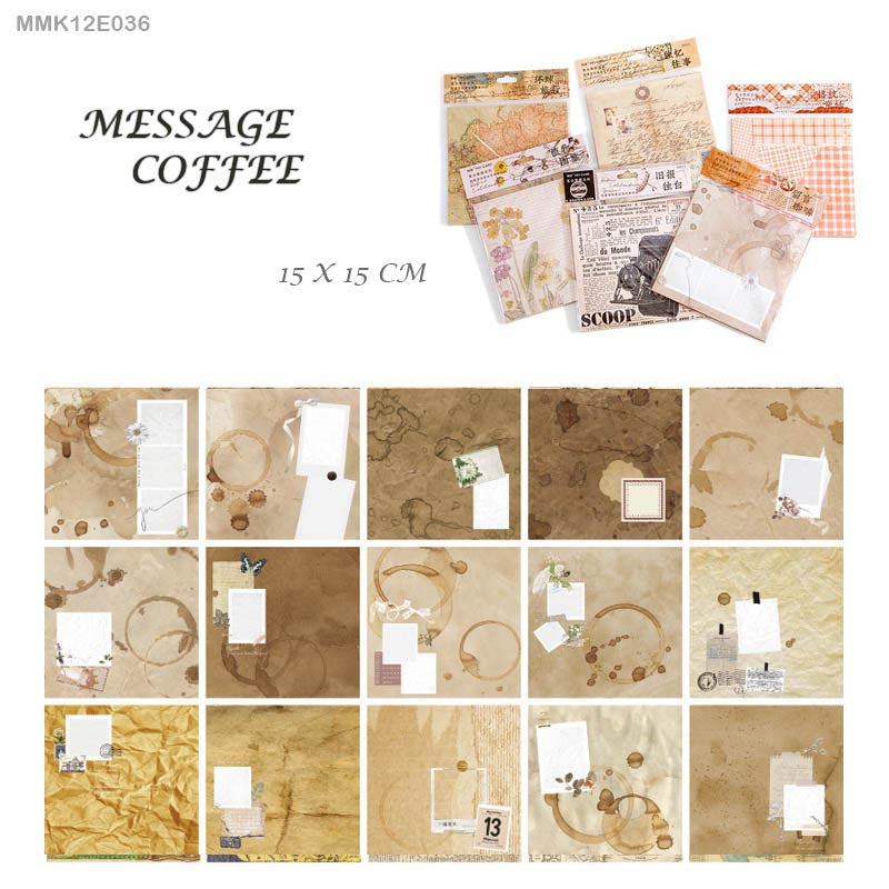 Vintage Sheets set -30 Sheets- Message Coffee – MMK12E036