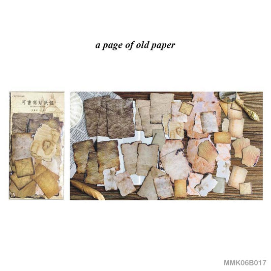 Written Stickers set -A Page of Old Paper – 15 Pieces – MMK06B017/CPJ410