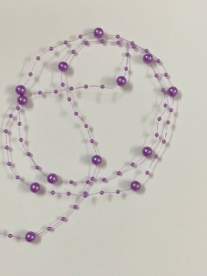 Beads/Pearl Lace -1 mtr color Purple