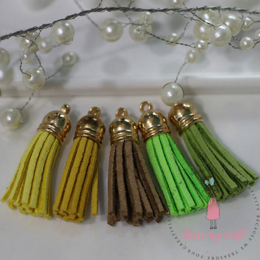 Small Faux Leather Tassel – Brights