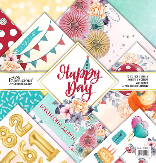 PAPERICIOUS – Happy Day – 12×12 inch / 20 sheets