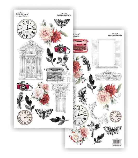 Papericious – Rosabelle – Die Cut Embellishments – Motif Sheet