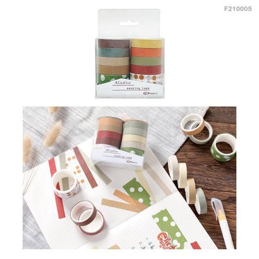 Washi Tape – Set of 10 tapes Design- F-5