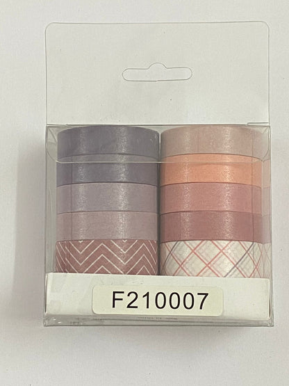 Washi Tape – Set of 10 tapes Design- F- 7