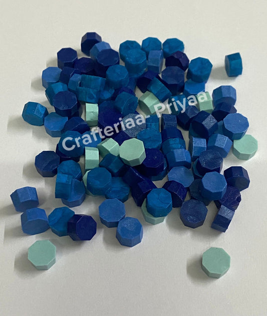 Wax Seal Beads- 100 pieces – Shade N1 – Blue Theme