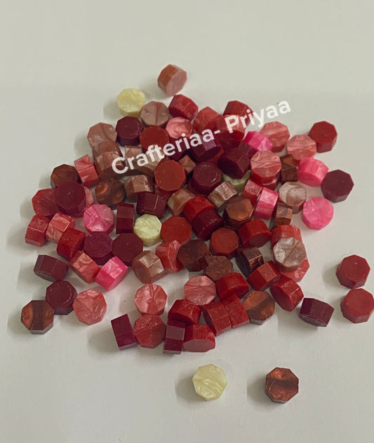 Wax Seal Beads- 100 pieces – Shade N9 – Red Theme