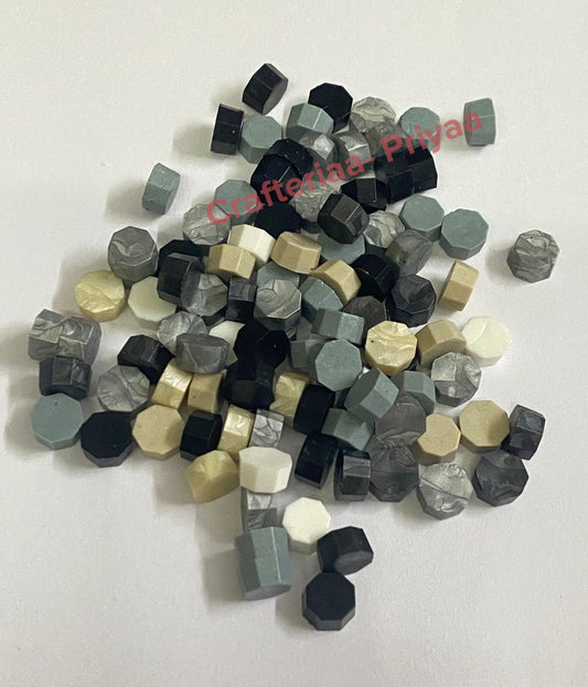 Wax Seal Beads- 100 pieces – Shade N11- Grey Theme