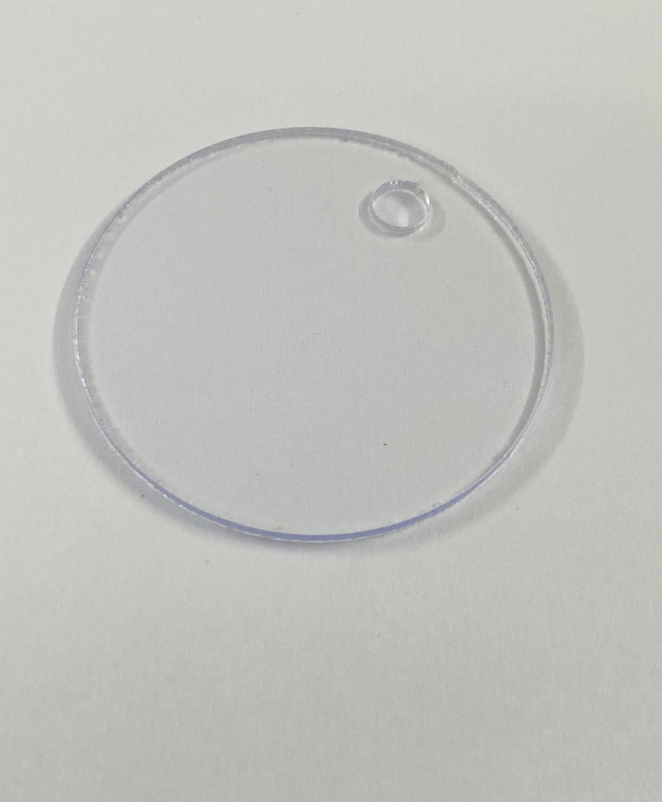 Acrylic Circle with hole- 2 inch Diameter