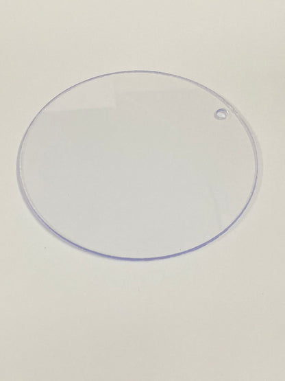 Acrylic Circle with hole- 5 inch Diameter