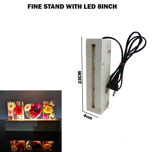 Pine Stand With Led – 8 inch