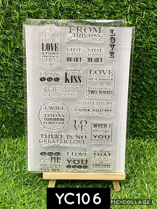 Clear Rubber Stamp- Elements- YC-106