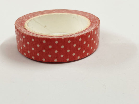Fabric Tape D 4 Polka Dot Red