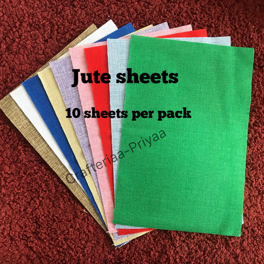 Jute Sheets- A4 Size Multicolor