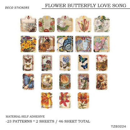 Paper Cutout – Flower Butterfly Love Song, TZB-3224