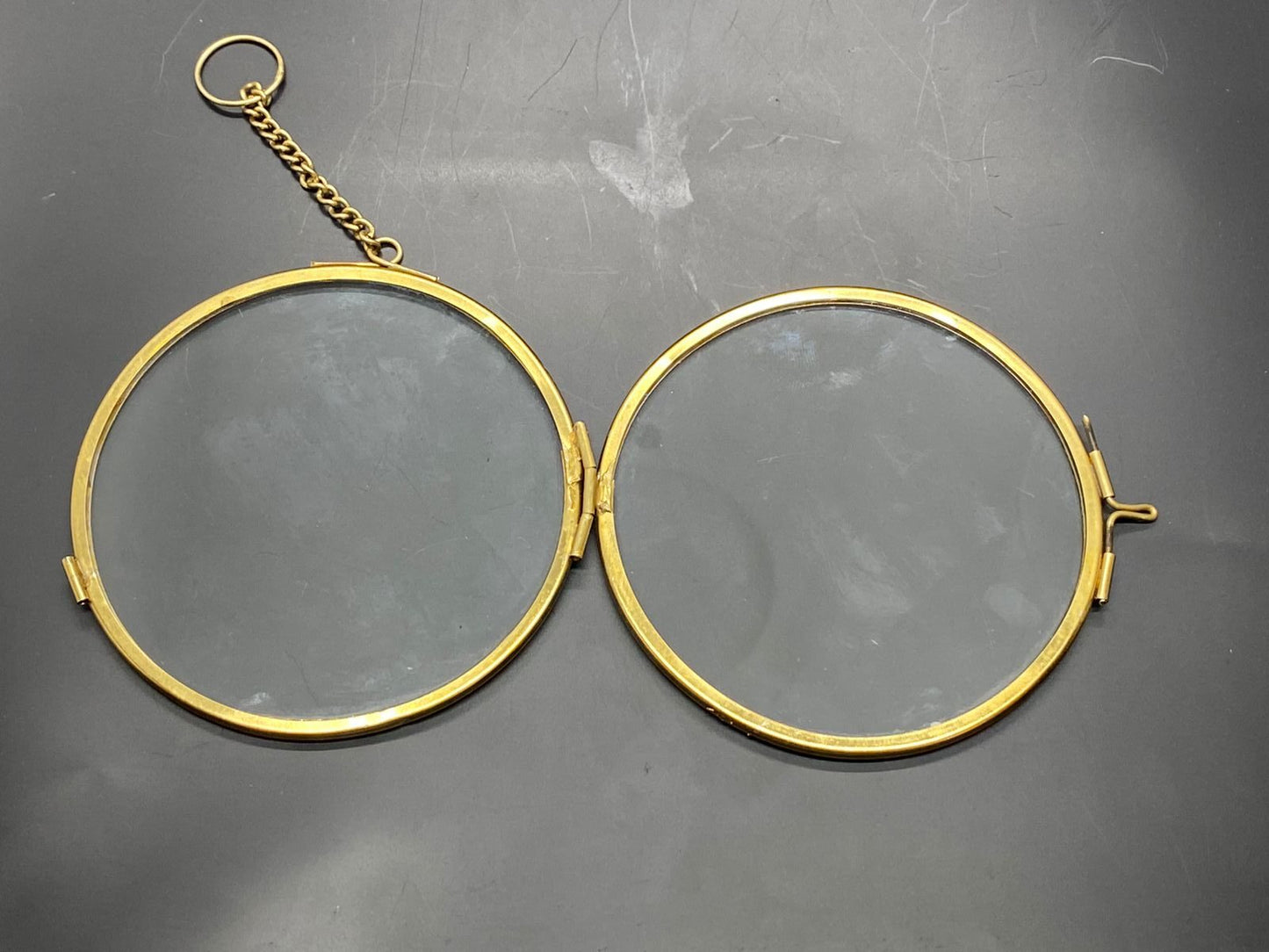 Vintage Glass Frame – 4 inch -Circle- FREE SHIPPING