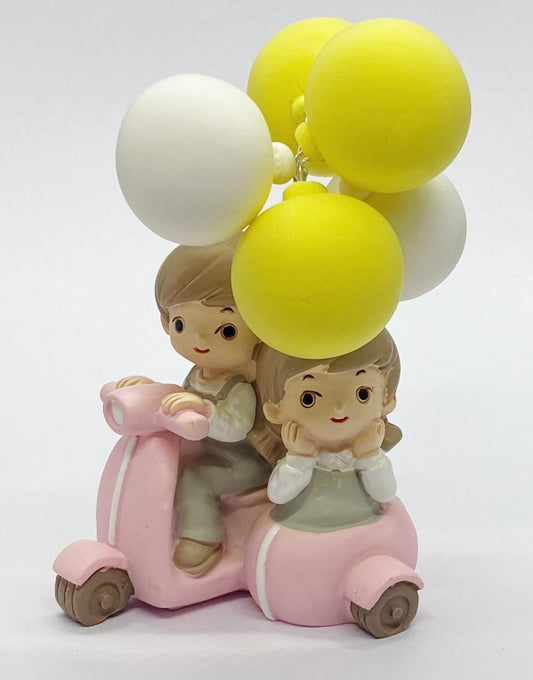 Couple on Scooter- Miniature -design 314