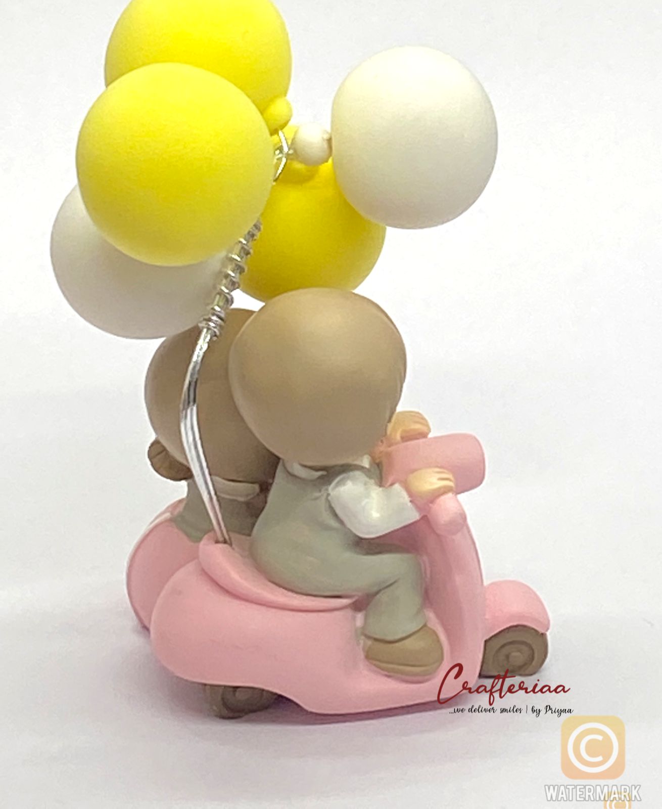 Couple on Scooter- Miniature -design 314