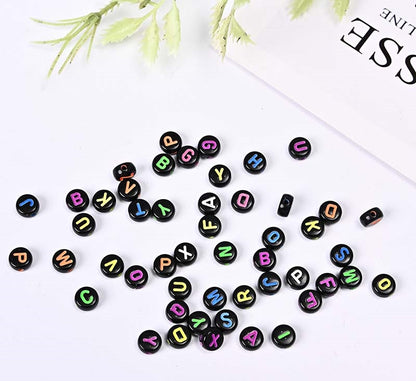 Alphabets Beads- 25 gm , Black – design -7