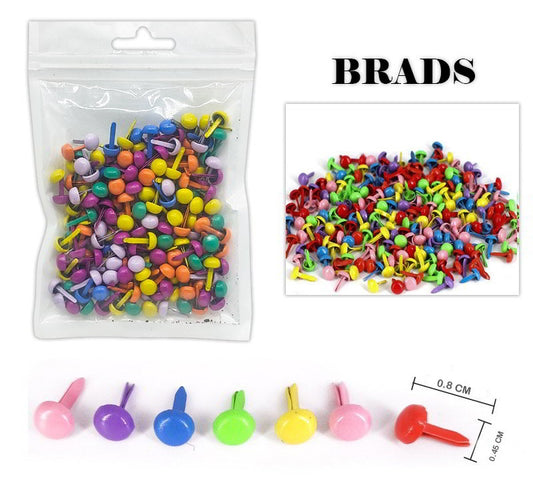 Round Brads-8 mm – 25 Pieces-Multicolor