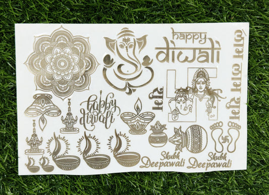 Metal Sticker – Design 1 Diwali theme – A5 size