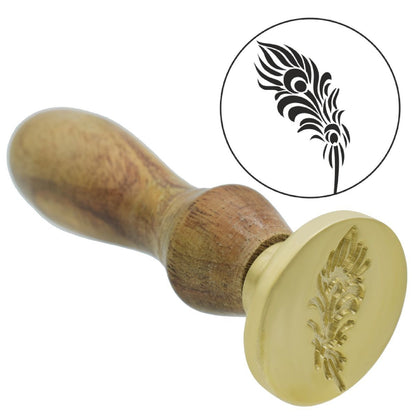 Wax Seal Stamp – Peacock Feather – Design no. -134