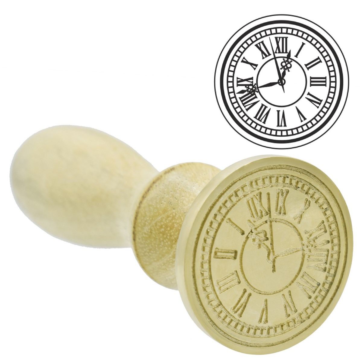 Wax Seal Stamp – Roman Clock- Design no. -135