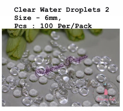 Clear Water Droplets 2- size: 6mm