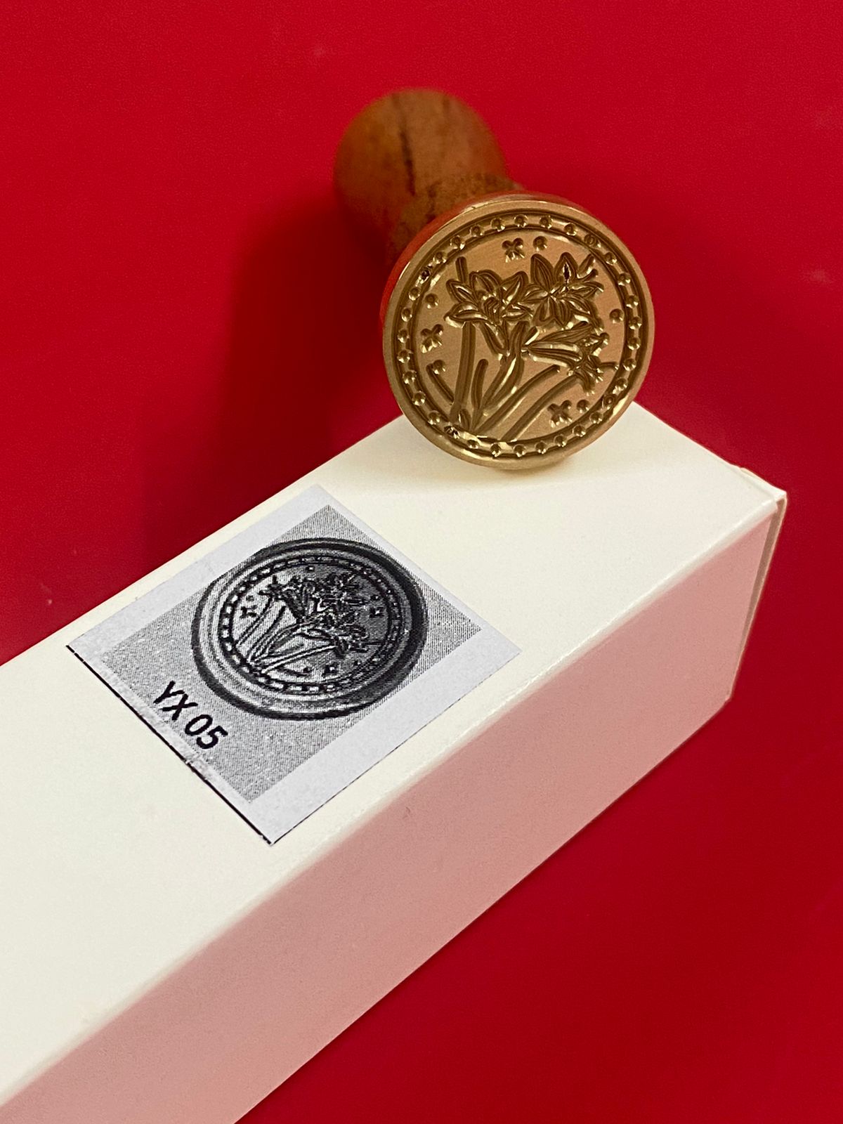 Wax Seal Stamp floral Design no. -140