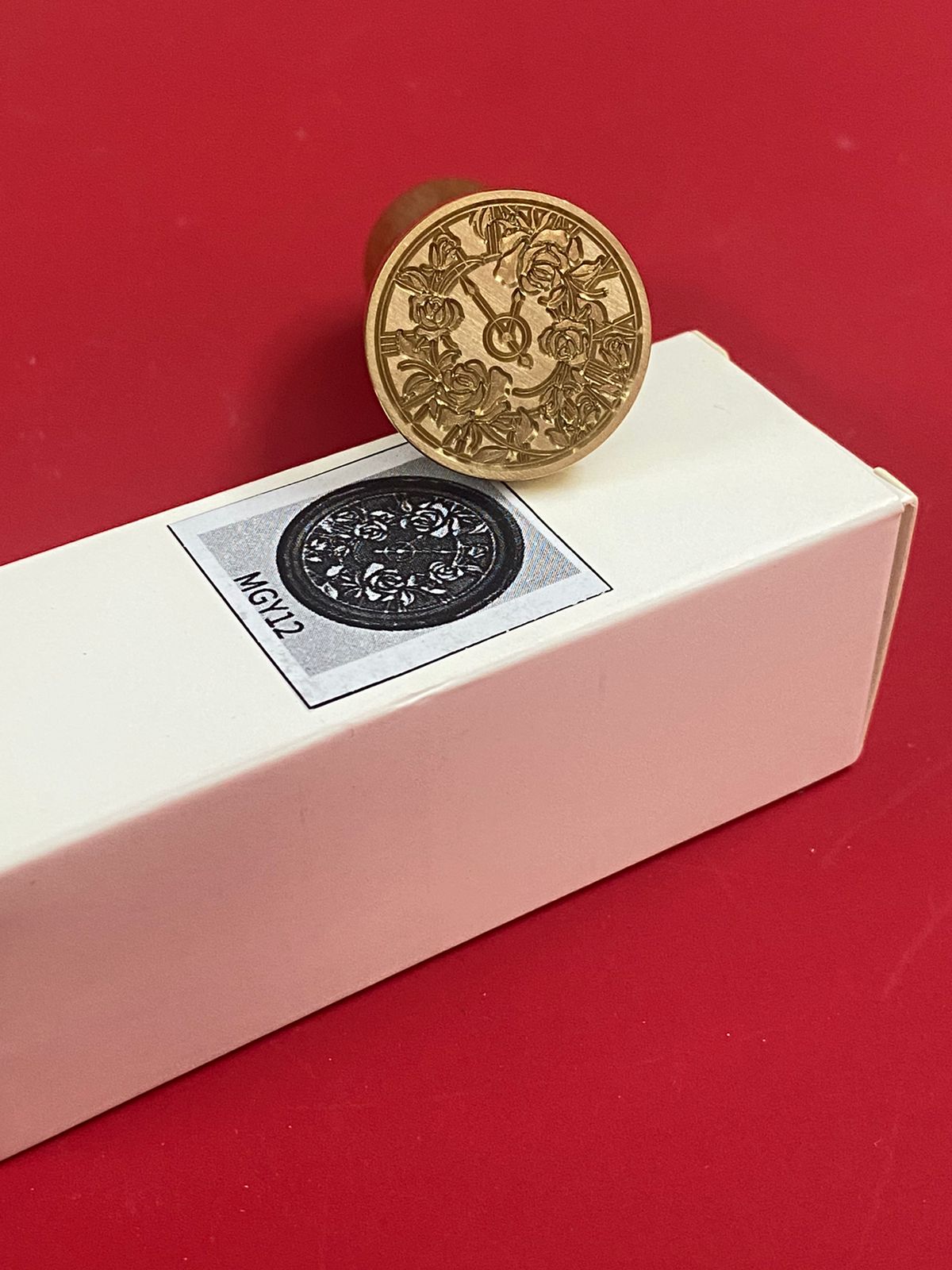 Wax Seal Stamp – Floral clock- Design no. -143