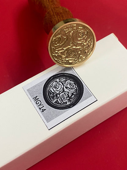 Wax Seal Stamp – ROSE FLOWER – Design no. -148