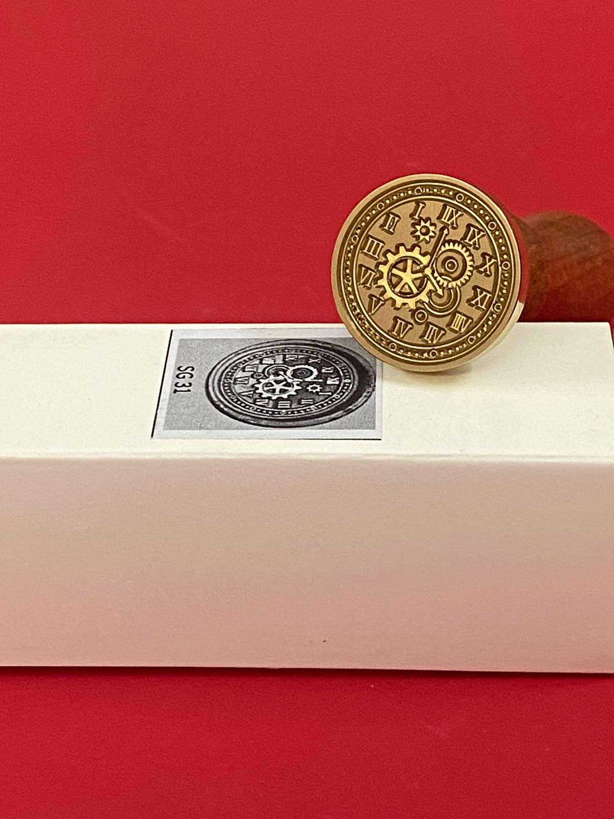 Wax Seal Stamp – clock- Design no. -154