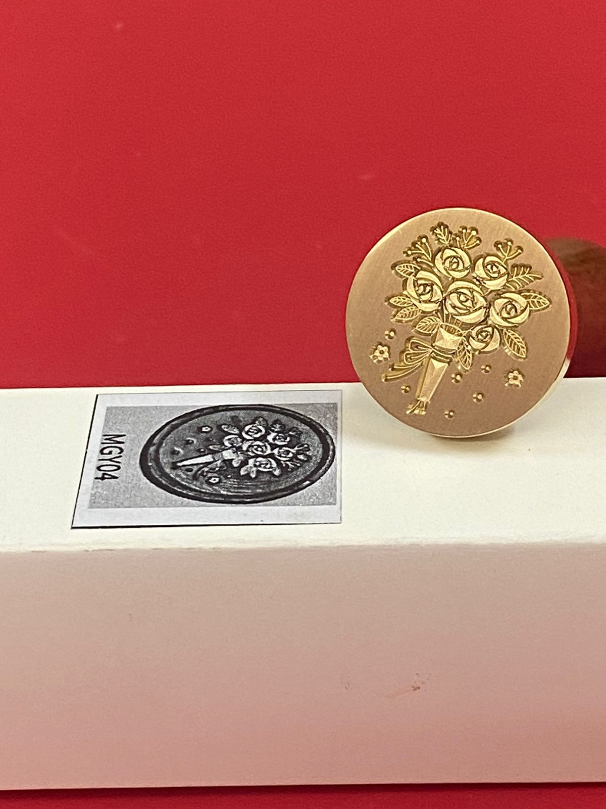 Wax Seal Stamp – FLOWER- Design no. -159