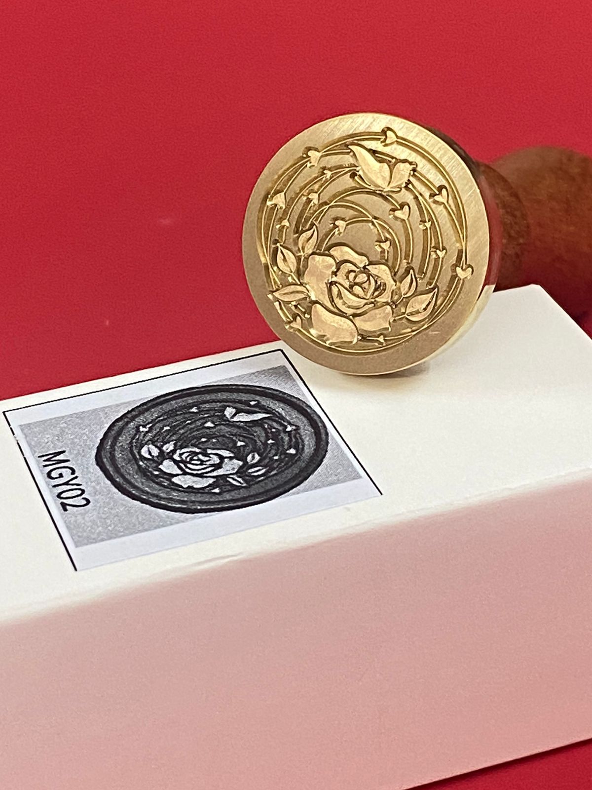 Wax Seal Stamp -FLOWER – Design no. -160