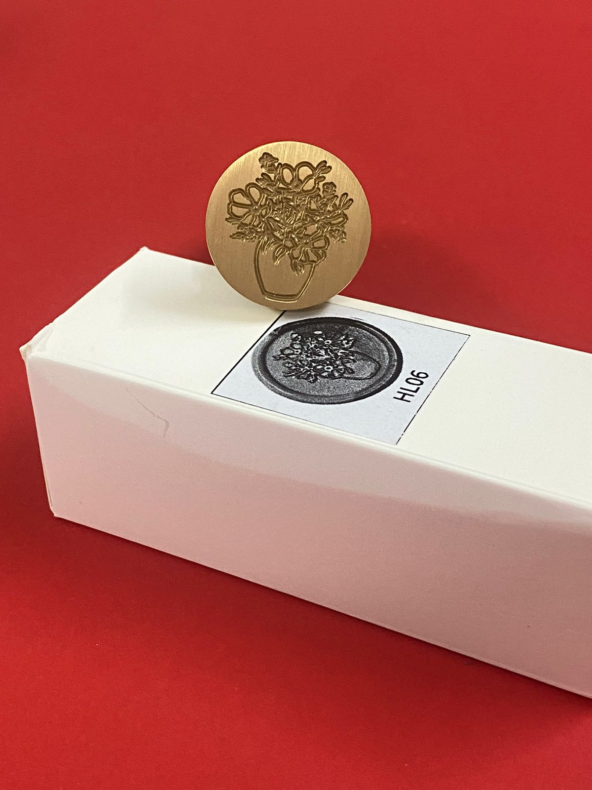 Wax Seal Stamp – Flower VASE- Design no. -178