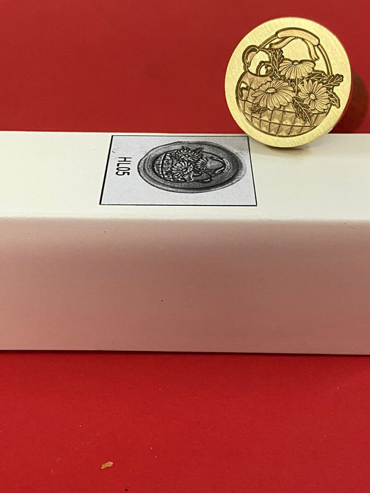 Wax Seal Stamp – FLORAL BASKET- Design no. -204