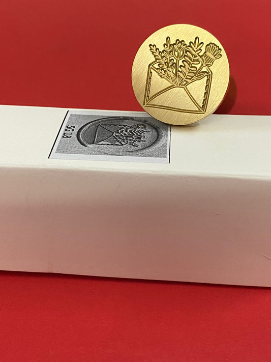 Wax Seal Stamp – FLORAL LETTER – Design no. -208