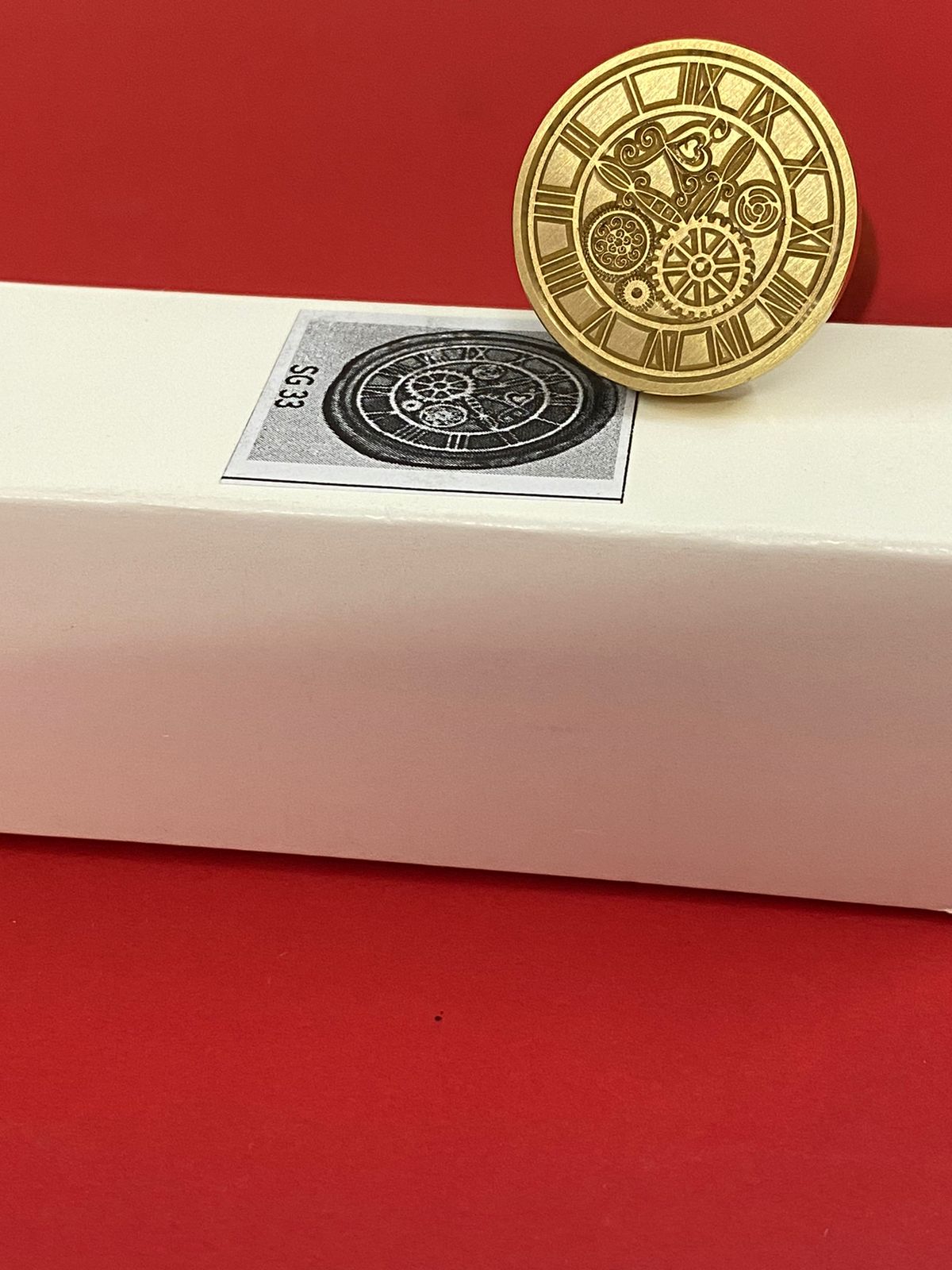 Wax Seal Stamp – CLOCK – Design no. -214