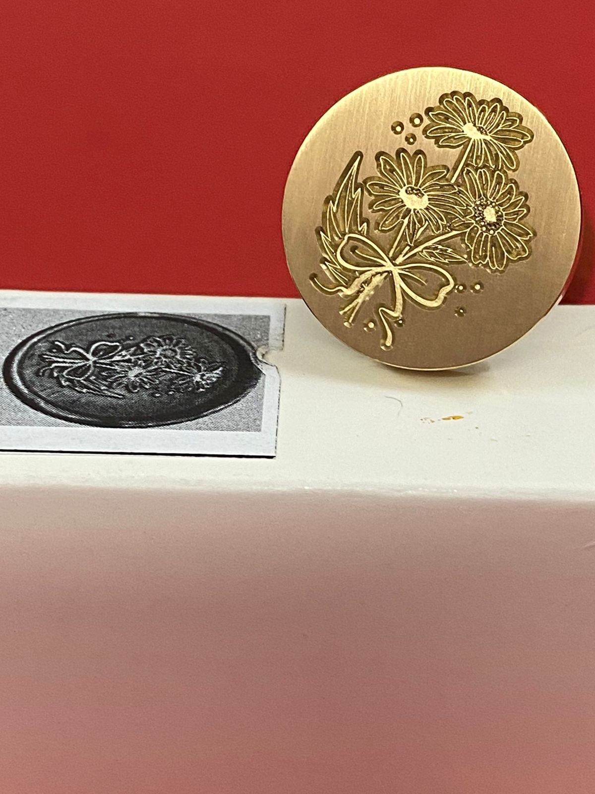 Wax Seal Stamp – SUN FLOWER- Design no. -220