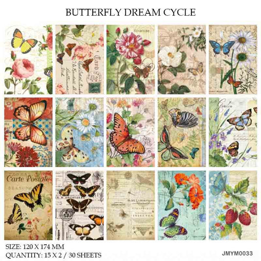 Paper Cutout – BUTTERFLY DREAM CYCLE- JMYM0033