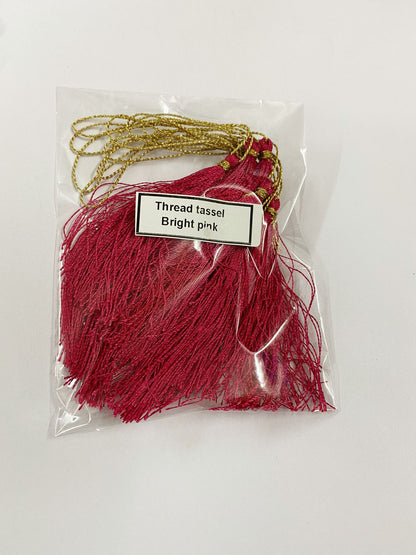 Thread Tassels – 10 Pieces – Bright Pink