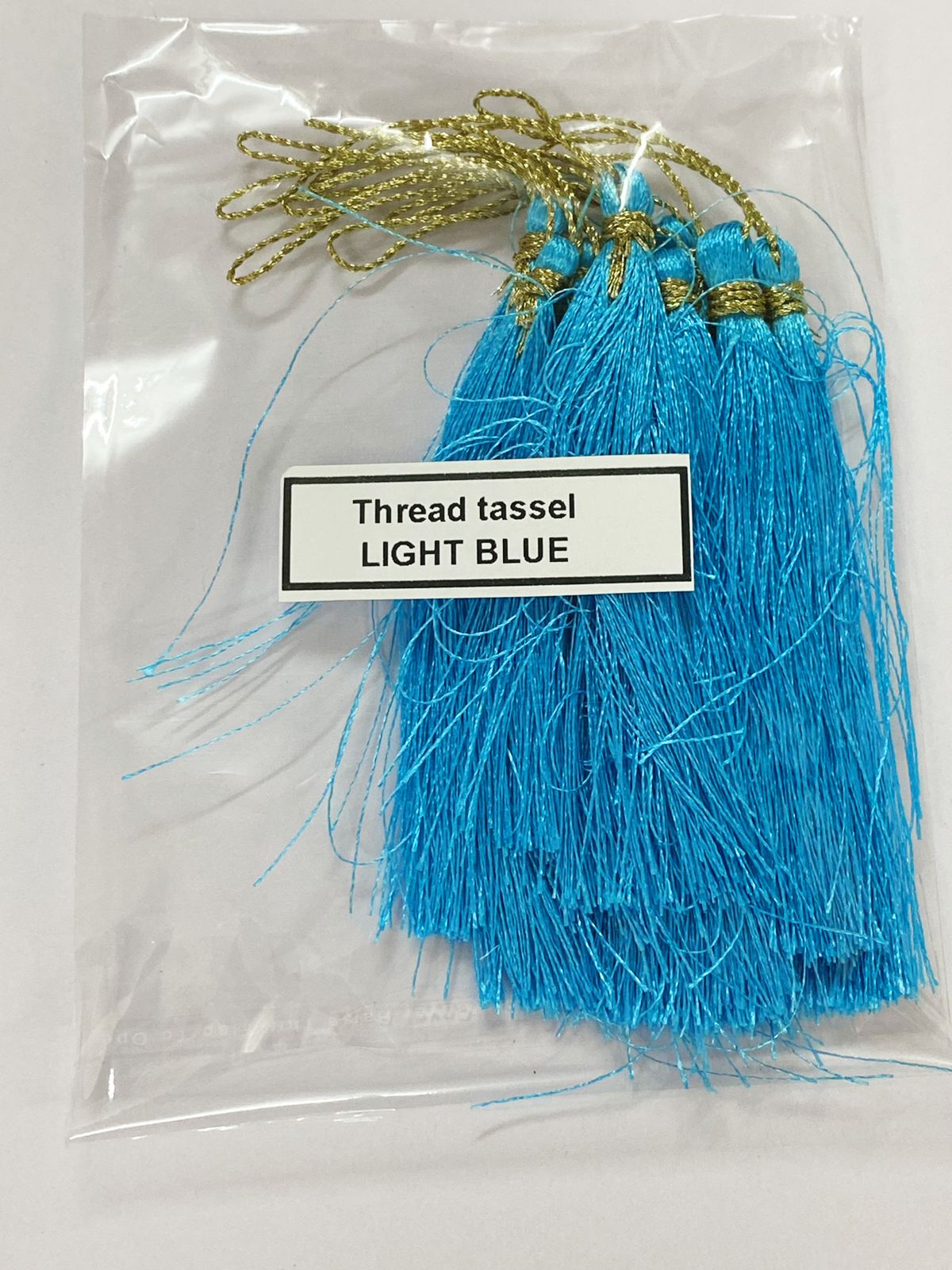 Thread Tassels – 10 Pieces – Light Blue