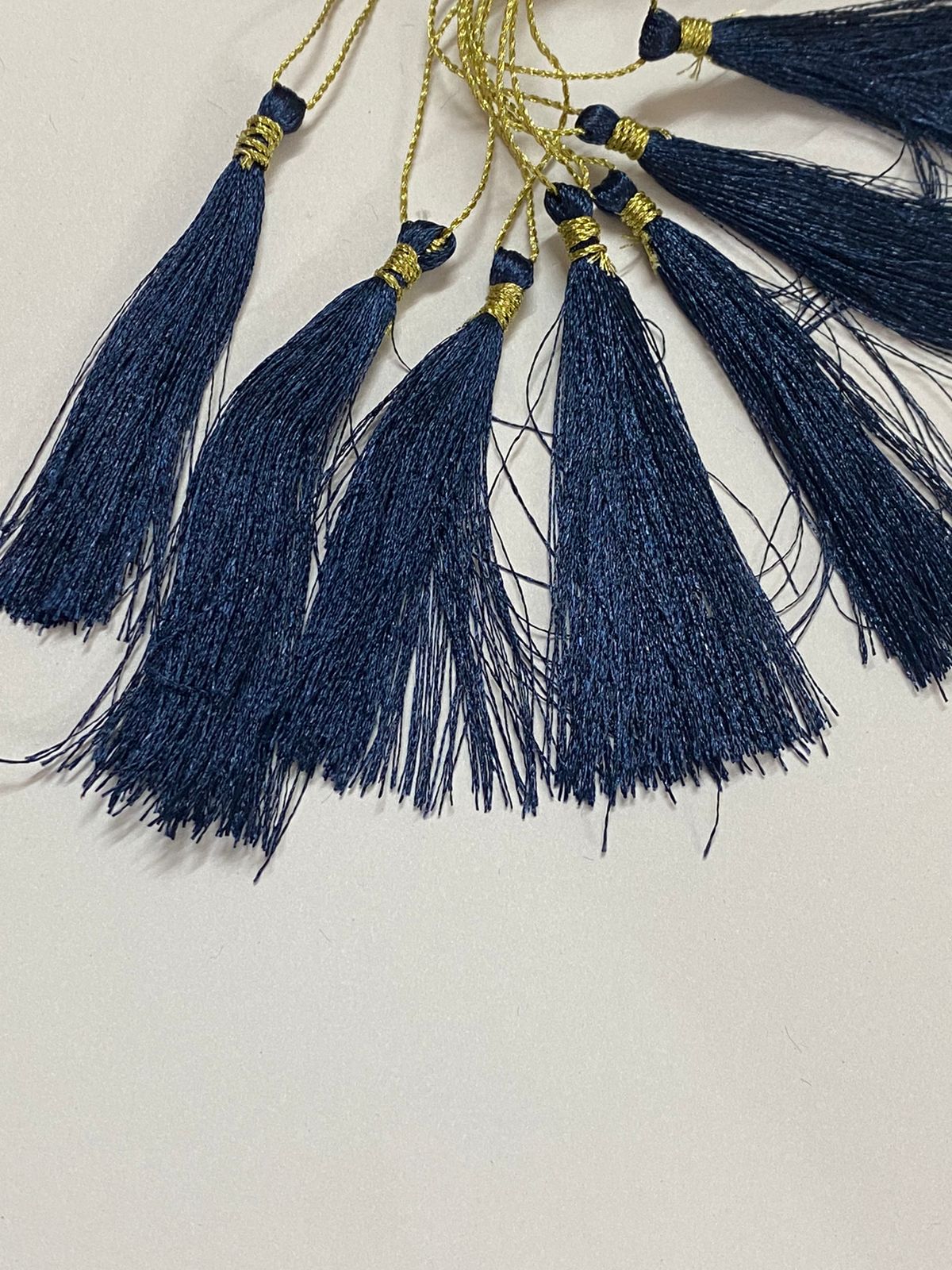 Thread Tassels – 10 Pieces – Navy Blue