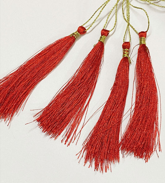 Thread Tassels – 10 Pieces – Red