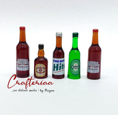 Bottles Miniature, 5 pieces, Design 448