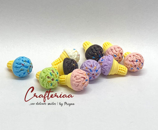 Ice Cream Cones Miniature, 10 pieces, Design 454