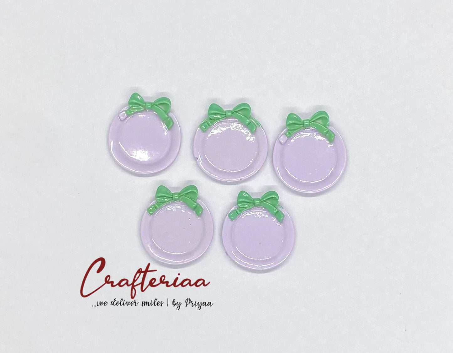 Plates Miniature, 5 pieces, Design 466 , Purple