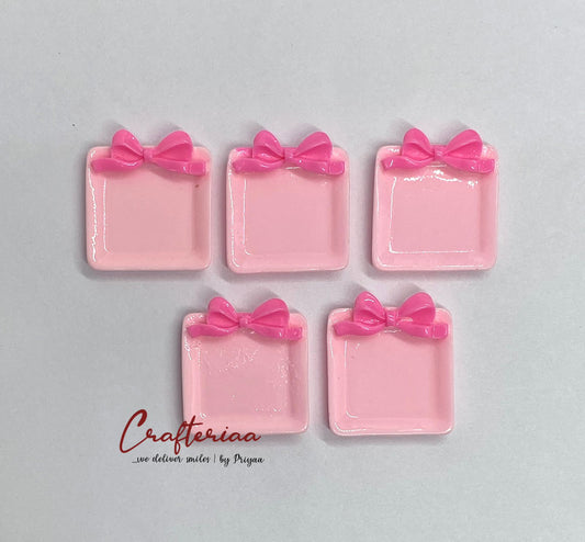 Plates Miniature, 5 pieces, Design 469 , Pink